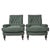 Late 20th Century Late 20th Century Pair of Ferrick Mason Upholstered Tufted Club Chairs For Sale - Image 5 of 7