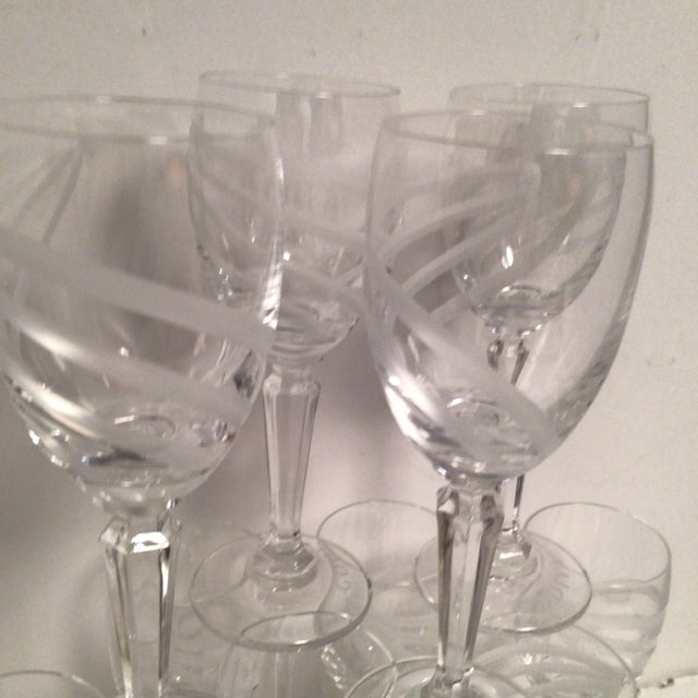 Vintage Etched Godiva Crystal Cordial Glasses - Set of 12 For Sale - Image 11 of 13