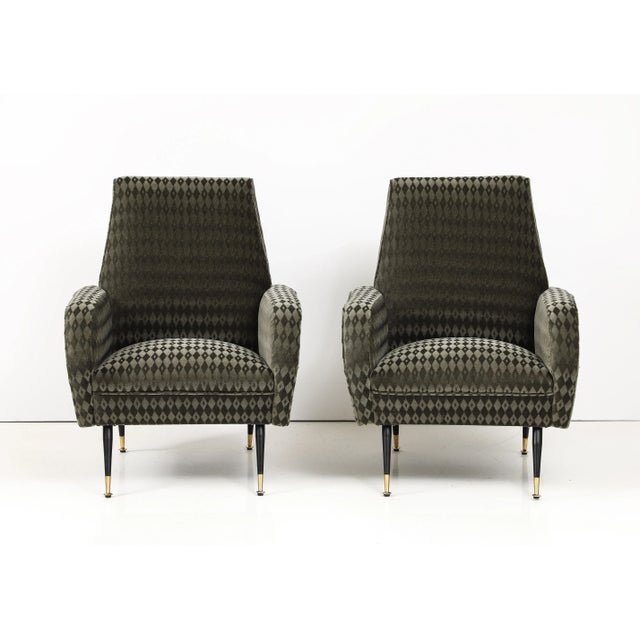 1950's Mid-Century Modern Italian Lounge Chairs With Donghia Mohair Upholstery - a Pair For Sale - Image 11 of 11