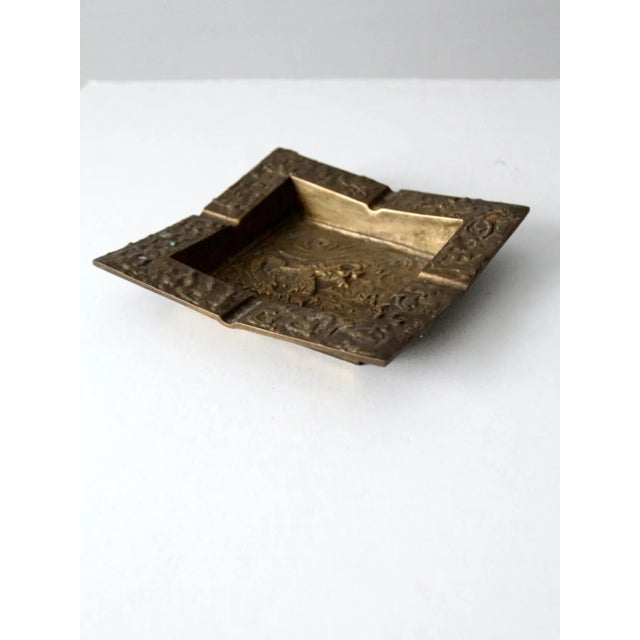 Metal Vintage Brass Ashtray For Sale - Image 7 of 8