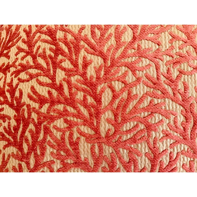 Coral Velvet Toss Pillow Newly Made For Sale In Los Angeles - Image 6 of 8