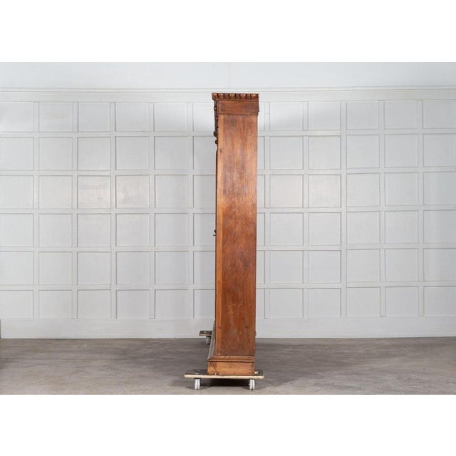 19th Century English Pine Arched Glazed Bookcase, 1870s For Sale - Image 9 of 14