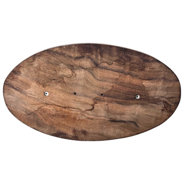 Wood Vintage Hand Carved Dolphin Sculpture Walnut MCM Figurine Dolphin Figure 14" For Sale - Image 7 of 7