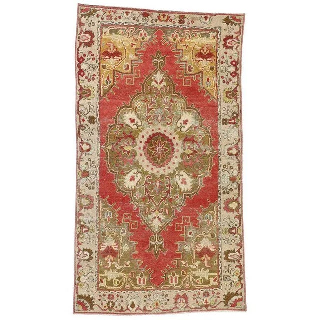Textile Distressed Vintage Turkish Oushak Accent Rug - 3′2″ × 5′9″ For Sale - Image 7 of 7