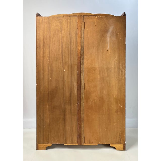 Vintage Art Deco English Burl Walnut Armoire / Wardrobe by Durable Suites LTD For Sale - Image 11 of 16