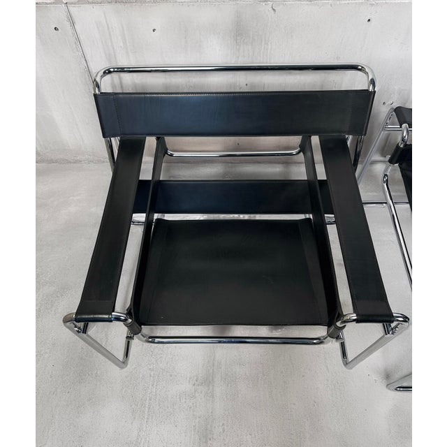 Vintage Wassily Chairs by Marcel Breuer, 1970s, Set of 2 For Sale - Image 9 of 16