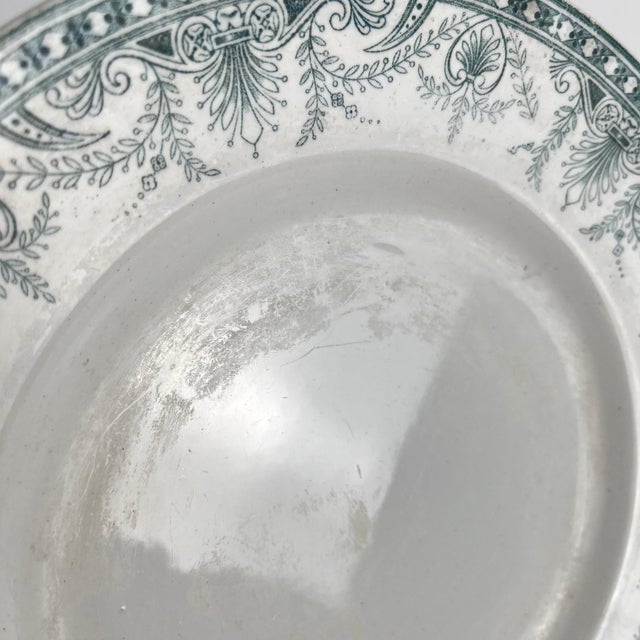 Ceramic Presentation Plate on Foot in Ironstone from Moulins Des Loups, 1890s For Sale - Image 7 of 14