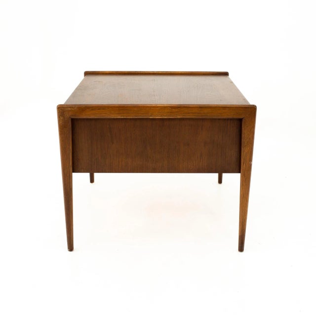 Brown Mid Century Walnut Foyer Entry Console For Sale - Image 8 of 11