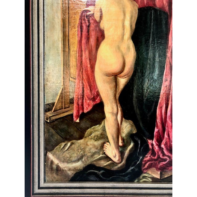 Early 20th Century A Classic Female Nude Standing in the Artist’s Studio, by Howard Chandler Christy For Sale - Image 5 of 9