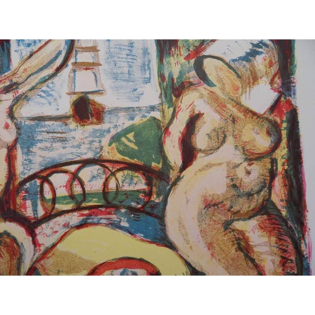 François DESNOYER (1894-1972) Three Nude Women at a Window Original color lithograph Signed in pencil Limited edition of...