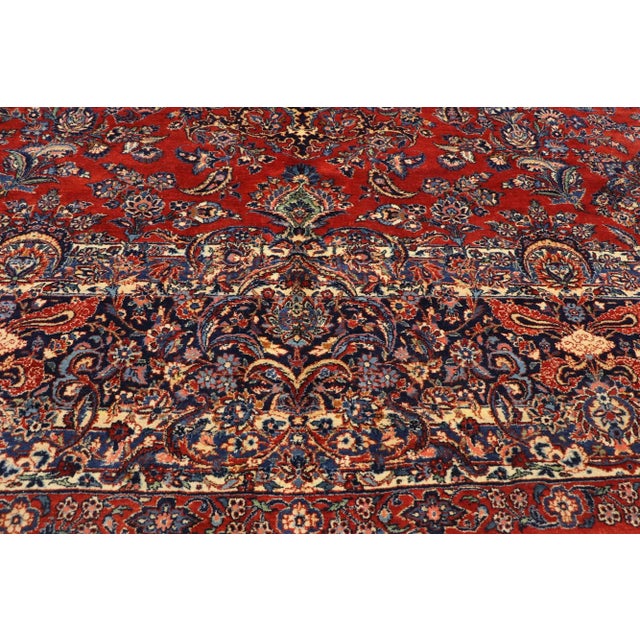 Antique Persian Qazvin Rug - 11'00 x 21'00 For Sale - Image 4 of 10