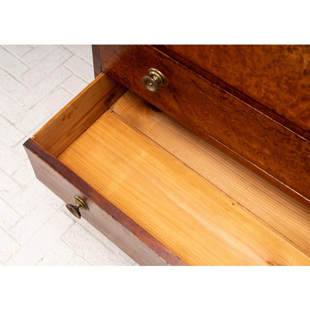 Brown Antique Sheraton Birdseye Maple Chest For Sale - Image 8 of 15