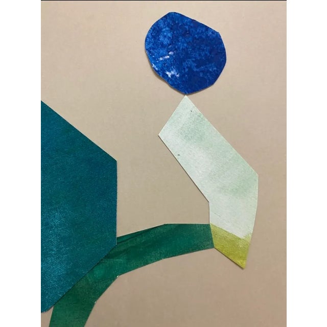 Contemporary "Mellow I" Contemporary Abstract Original Mixed-Media Collage on Paper by Zac Woodiel For Sale - Image 3 of 5