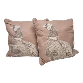 Game Bird Pillows - A Pair For Sale