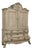 18th Century Dutch Baroque Stripped Oak Linen Press For Sale