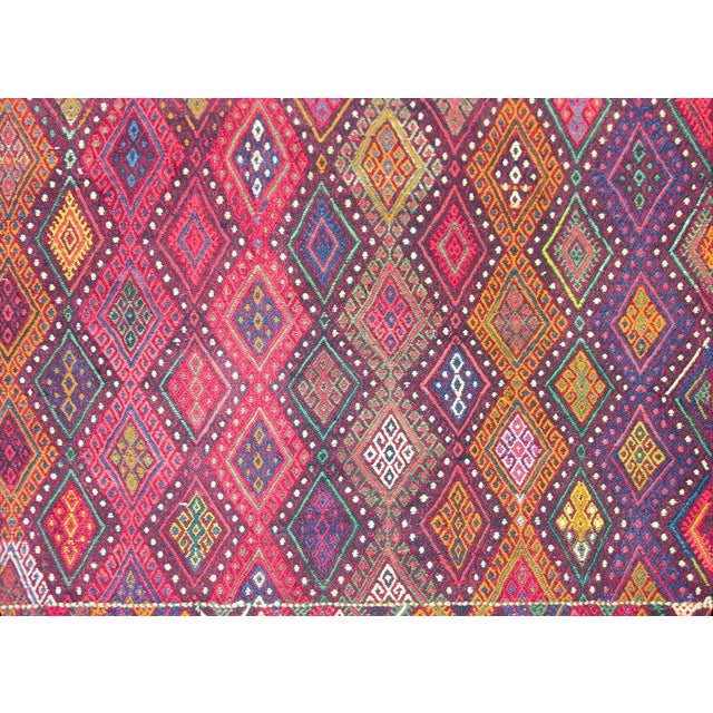 Vintage Uzbek Sumak Rug For Sale - Image 13 of 15