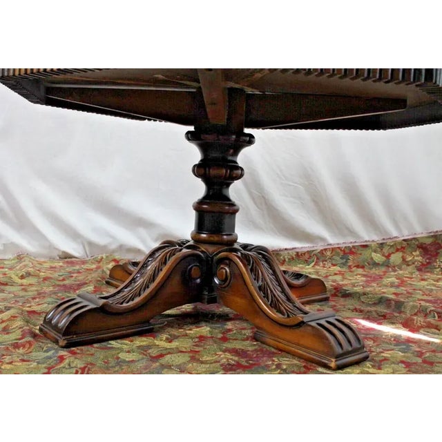 1920s 1920 Jacobean Walnut Book Match Octagon Coffee Table For Sale - Image 5 of 7