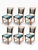 Here is a set of six Danish modern dining chairs designed by Henning Kjærnulf, with solid oak frames. Kjærnulf's sculpted...