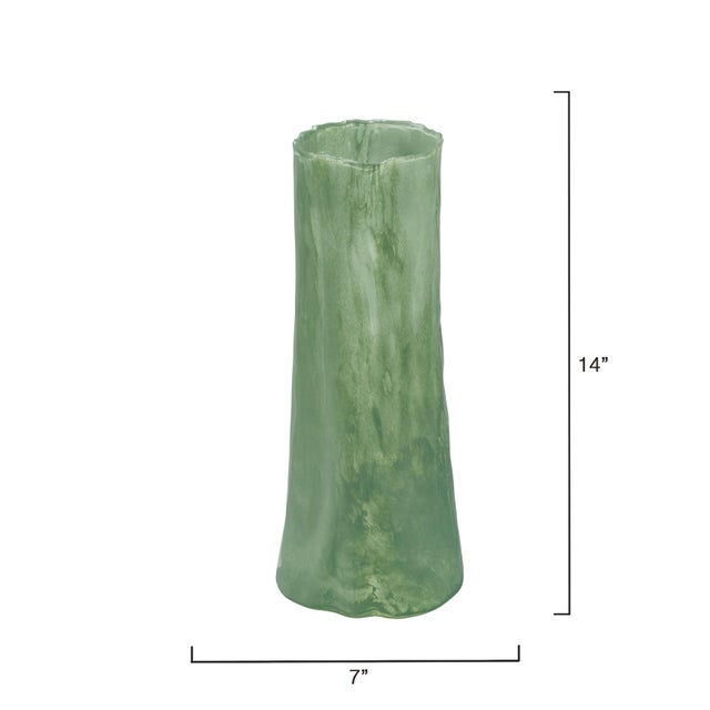 Contemporary Jamie Young Sequoia Green Glass Decorative Vase, Small For Sale - Image 3 of 8