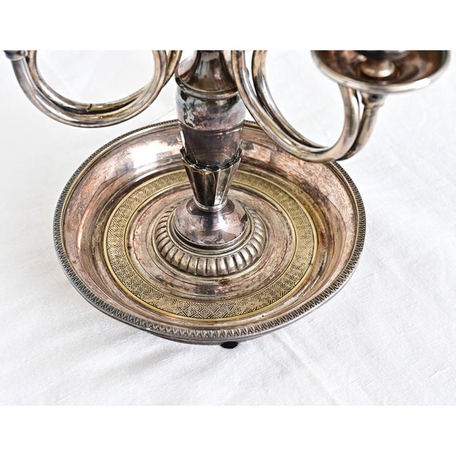 Silver 19th Century French Silverplate Bouillotte Table Lamp For Sale - Image 8 of 13