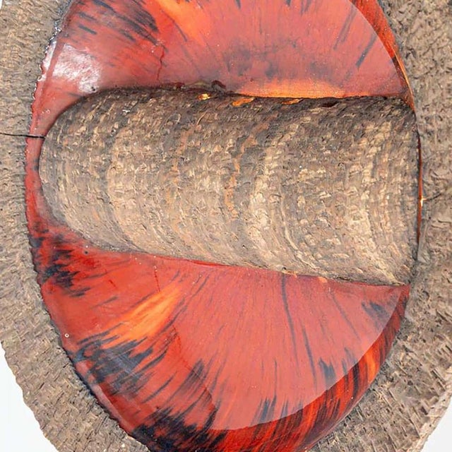 Round Red Fat Lava Ceramic Wall Light, Denmark, 1970s For Sale - Image 12 of 13