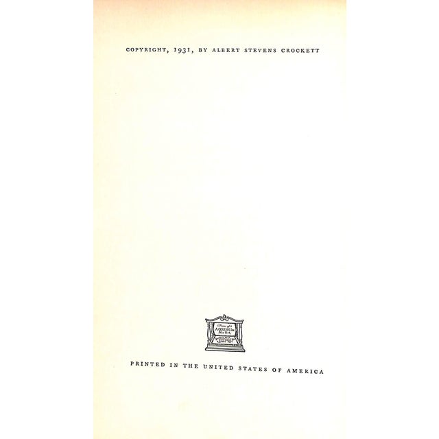 "Old Waldorf Bar Days" 1931 Crockett, Albert Stevens For Sale - Image 4 of 11