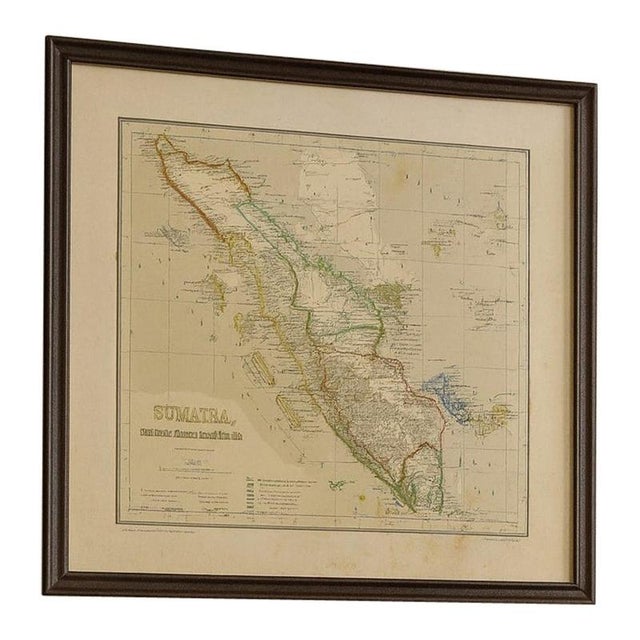 Antique Map of Sumatra, Bangka Belitung and Riau in the Dutch East Indies, 1884 For Sale - Image 9 of 9