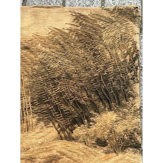 Antique Silk Japanese Embroidery with Tigers For Sale - Image 12 of 18