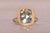 Praisiolite and Natural Diamond Halo Ring in Yellow Gold For Sale - Image 4 of 11