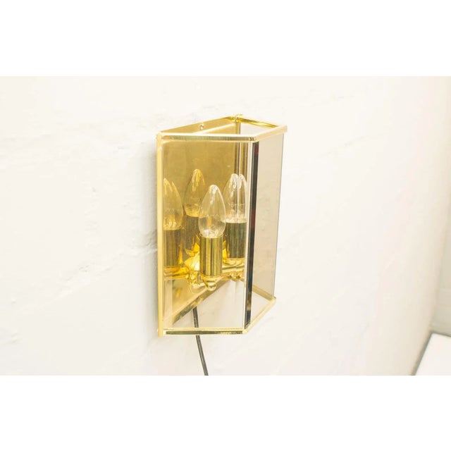 Gilded Wall Lights with Smoked Glass, 1960s, Set of 2 For Sale - Image 4 of 9