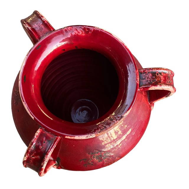 Mid 20th Century Stunning Set of 2 Fortunata Tuscany Rustic Italian Pottery Pieces - Large Vase and Bowl For Sale - Image 5 of 10