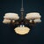 Large Art Deco Chandelier in Glass, Metal, and Wood, Italy, 1950s For Sale - Image 13 of 18