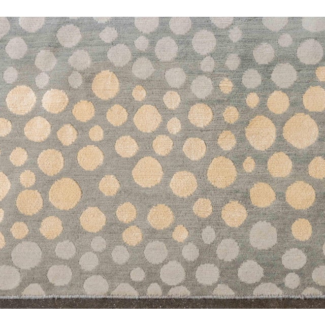 Light Green "Bubbling Sagebrush" Carpet, 13' 10.75" X 10' For Sale - Image 8 of 10