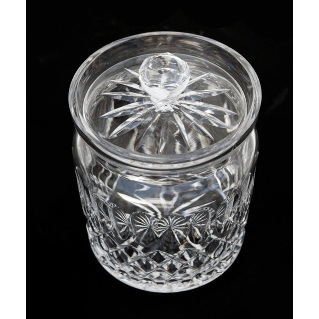 Late 20th Century Cut Crystal Jar W/Lid For Sale - Image 5 of 5