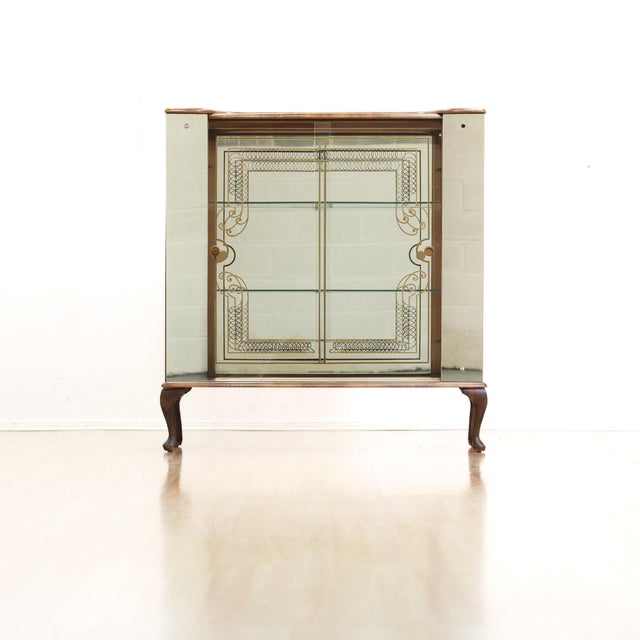 Mid-Century Modern Vintage 1950s Atomic Curio Display Cabinet For Sale - Image 3 of 8