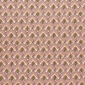 Schumacher Blair Silk Epingle Fabric in Wythe Rose