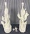 1990s Hand Carved Wood Cactus Lamps Finished in White Plaster - A Pair For Sale In Palm Springs - Image 6 of 7