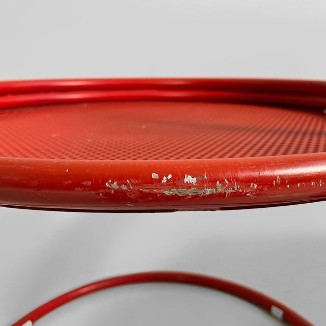 Mid-Century Modern Italian Red Metal Chairs attributed to Marco Zanuso, 1950s, Set of 2 For Sale - Image 11 of 18