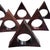 1960s Danish Modern Solid Rosewood Triangular Napkin Rings- Set of 6 For Sale - Image 4 of 16