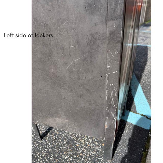 Mid-Century 3-Bay Industrial Steel Lockers, Hand-Painted British Union Flag Motif For Sale - Image 10 of 12