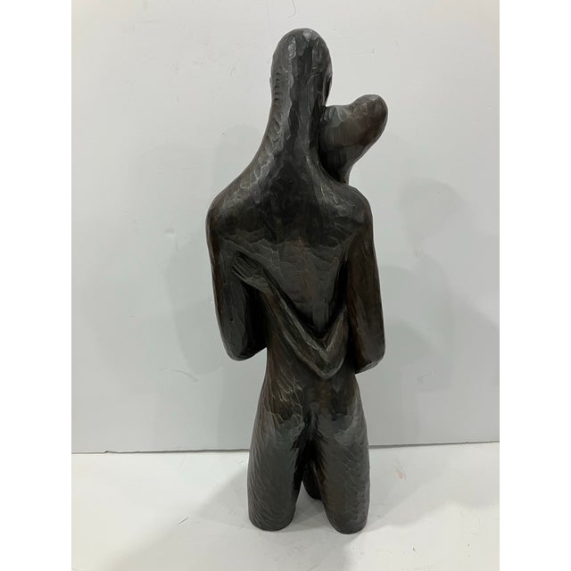 This Austin sculpture is dated 1968 The cast plaster is painted a rich dark bronze Excellent condition Height 21 Width 8...