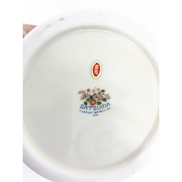 1970s Satsuma Peacock 1979 Teapot and 6 Cups Japan- 8 Pieces For Sale - Image 5 of 6