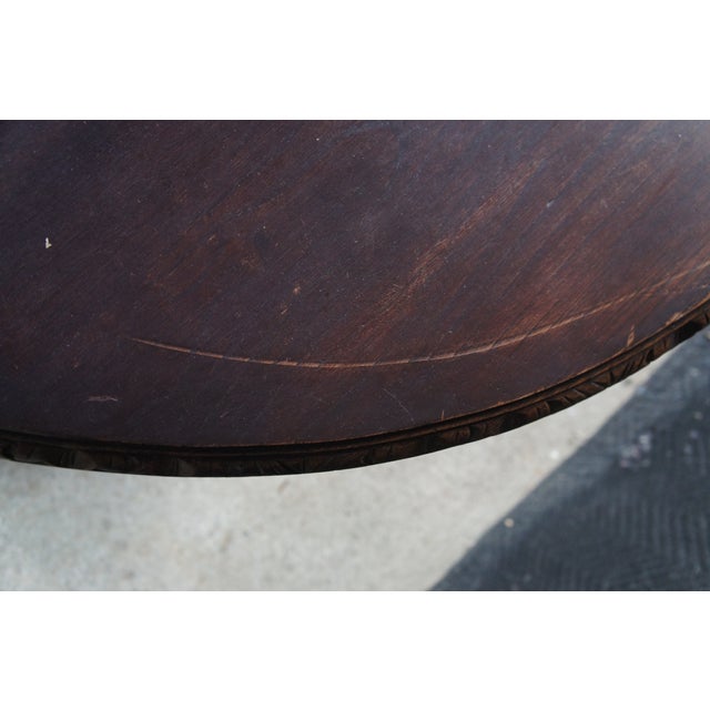 Antique French Breton Brittany Maritime Figural Carved Chestnut Dining Table For Sale - Image 14 of 16