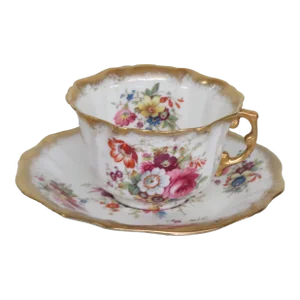 Hammersley Lady Patricia England Bone China Set of Tea Cup and Saucer