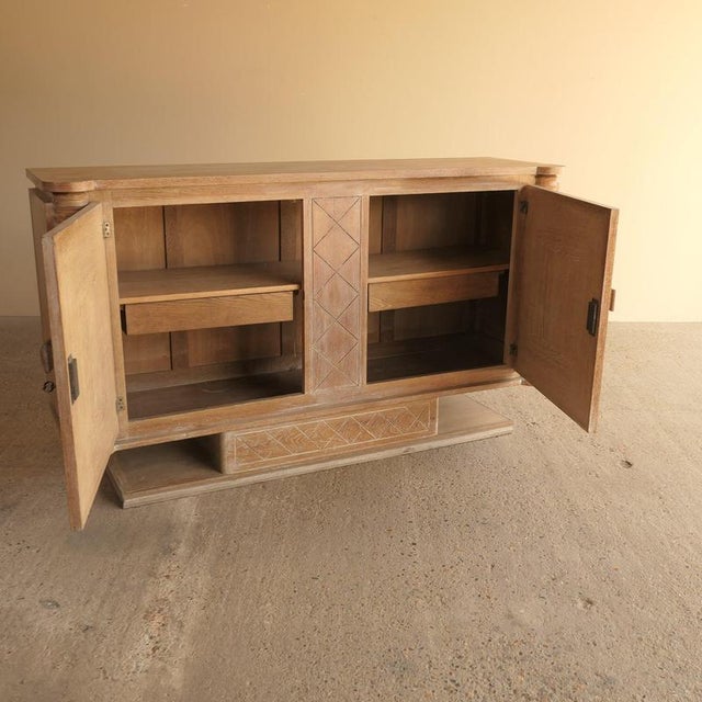 Vintage Sideboard in Limed Oak, 1940s For Sale - Image 8 of 18