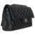Traditional Black Quilted Lambskin Small Classic Double Flap Bag For Sale - Image 3 of 9