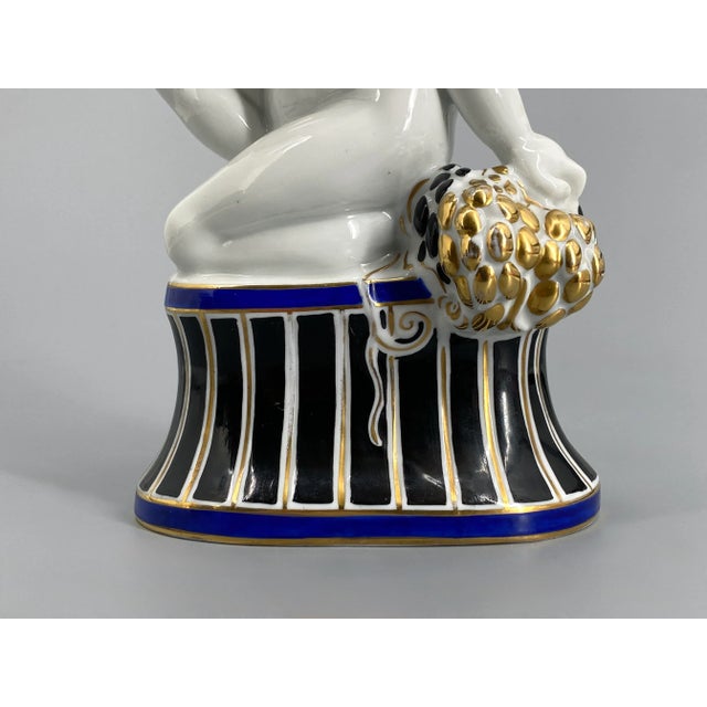 Black Art Nouveau Traubenesser Porcelain Figurine by Carl Nacke for Fraureuth, 1920 For Sale - Image 8 of 16