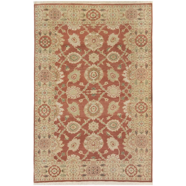 Rustic Mansour Fine Handmade Sultanabad Rug - 5′3″ × 6′10″ For Sale - Image 3 of 4