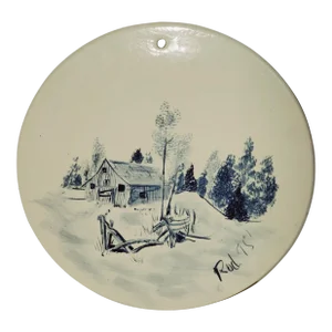 Vintage Rural Landscape Made by Marshall Pottery