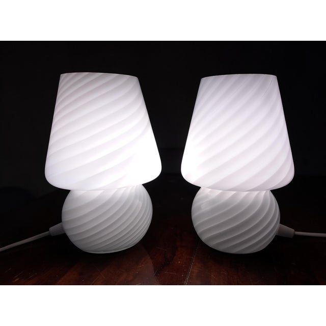 Murano Glass Lamps, 1980s, Set of 2 For Sale - Image 4 of 8